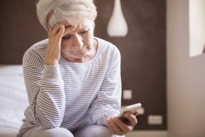 Image of an Anxious Senior Woman