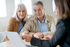 Image of a senior couple setting the terms of the Transfer on Death for their estate