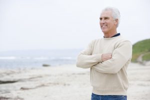 Image of a happy man at the beach