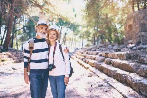 Image of a senior couple on vacation