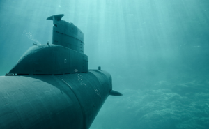 Image of a submarine underwater