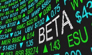 Image of a board comparing stock prices and beta