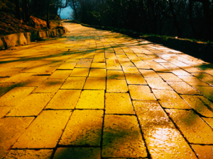 Image of a yellow brick road