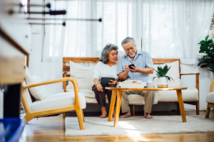 Image of seniors researching convertible bonds