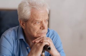 Image of a senior man thinking