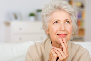 Image of a Senior Woman Thinking