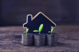 Image of coins and house