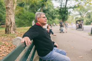 Image of a senior man in Central Park