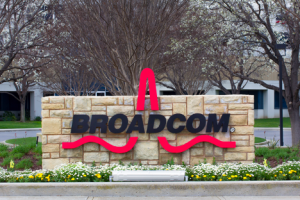 Image of a sign outside of a Broadcom office