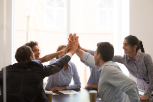 Image of a group of investors celebrating