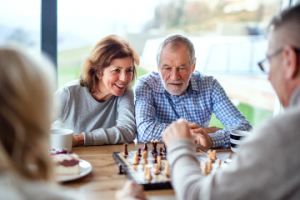 Image of seniors playing chess