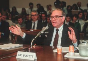 Image of Warren Buffett testifying for the U.S. House of Representatives