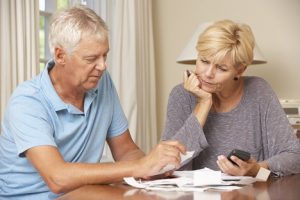 Image of a concerned senior couple