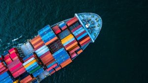 Image of a cargo ship loaded with containers