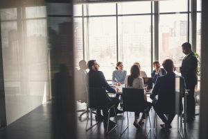 Image of businesspeople meeting in an office