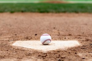 Baseball Lying on Home Plate