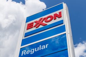 Image of a sign for an Exxon gas station