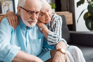 Image of a disappointed senior couple