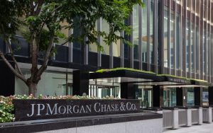 Image of a sign outside of the JPMorgan