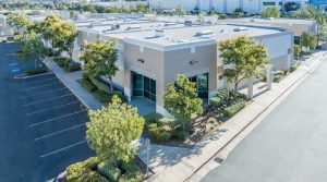 Image of the aerial view of commercial office buildings