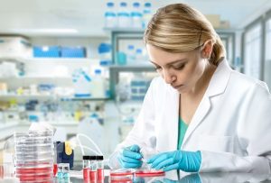 Image of a scientist working in a lab