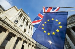 Image of the Union Jack and the European Union’s flag