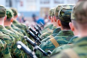 Image of Russian soldiers in formation