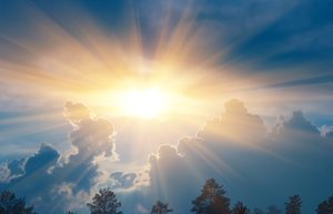 Image of sunlight emerging from clouds