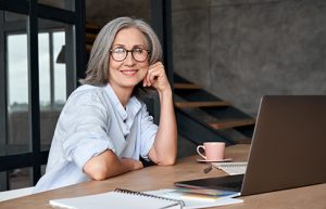 Image of a gray-haired middle-aged investor