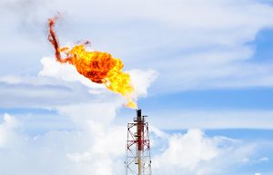 Image of an oil refinery gas flare