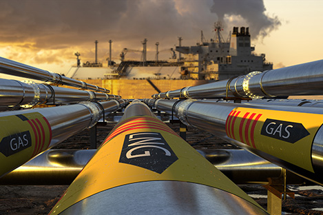 Image of LNG gas pipelines