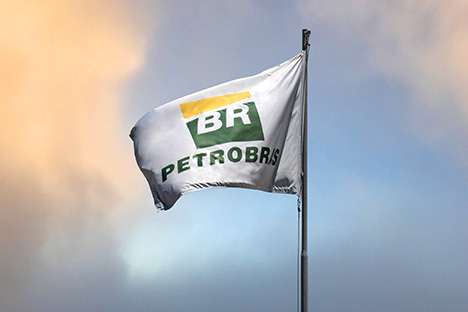 Image of a Petrobras company flag