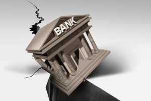 Banking crisis concept