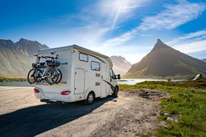 Recreational vehicle at a scenic lookout