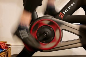 Peloton bike spinning