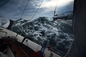 Boat in storm