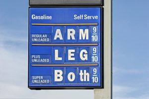 humorous gas sign