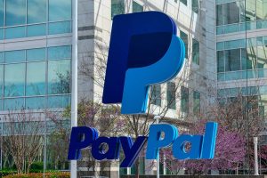 The PayPal logo in front of one of the company’s buildings