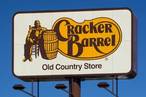 The front of a Cracker Barrel restaurant