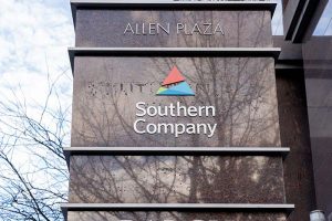 The Southern Company logo on the side of a building