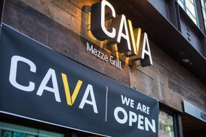 The front of a Cava restaurant