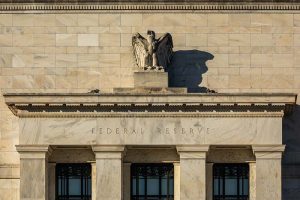 The front of the Federal Reserve building