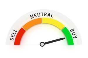 A simple “value meter” for stocks, ranging from red (“sell”) to green (“buy”)