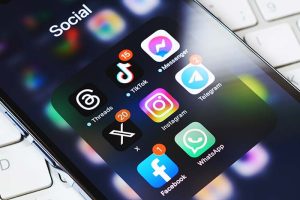 Several rows of apps on a smartphone screen
