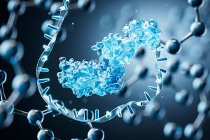 A 3D rendering of a strand of RNA