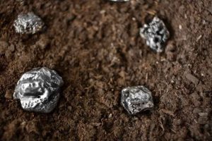 Rare earth metals sitting in the dirt