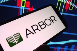 The Arbor Realty Trust logo on a smartphone